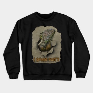 I Guana Party, Funny Iguana Party Animal Crewneck Sweatshirt